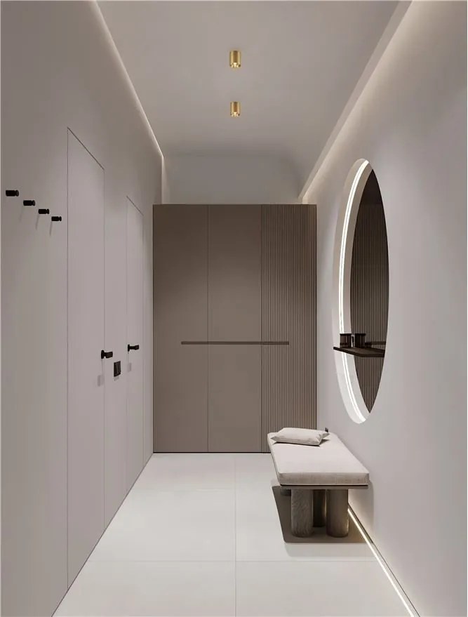 Spot aplicat LED design tehnic IRIS auriu mat