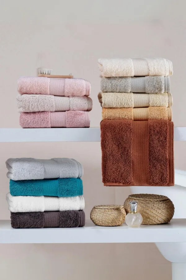 Set prosoape și prosop de corp DELUXE, 2 buc Roz / Pink