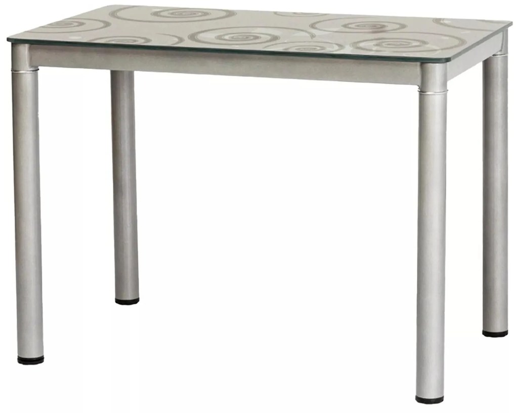 Masă de sufragerie 100 cm Damion (gri + gri) (pentru 4 persoane). 1050085