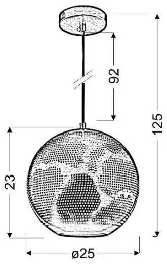 Lustră pe cablu SFINKS 1xE27/60W/230V