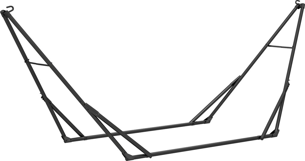 Outsunny Suport Pliabil pentru Hamac Lungime 290 cm Lungime Reglabilă Material Oțel cu Husă de Transport Sarcină 120 kg Negru | Aosom Romania