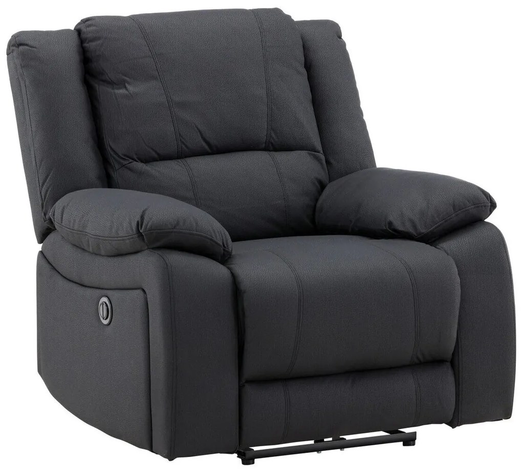 Fotoliu recliner Dallas 4364100x106x96cm, 45 kg, Negru, Piele eco