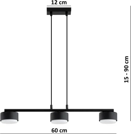 Brilagi - Lustru LED RGB dimabil pe cablu MONO 3xGX53/14W/230V Wi-Fi Tuya negru