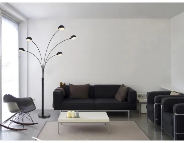 Lampadar Globo 58228NB SEYMOUR 5xE14/40W/230V negru