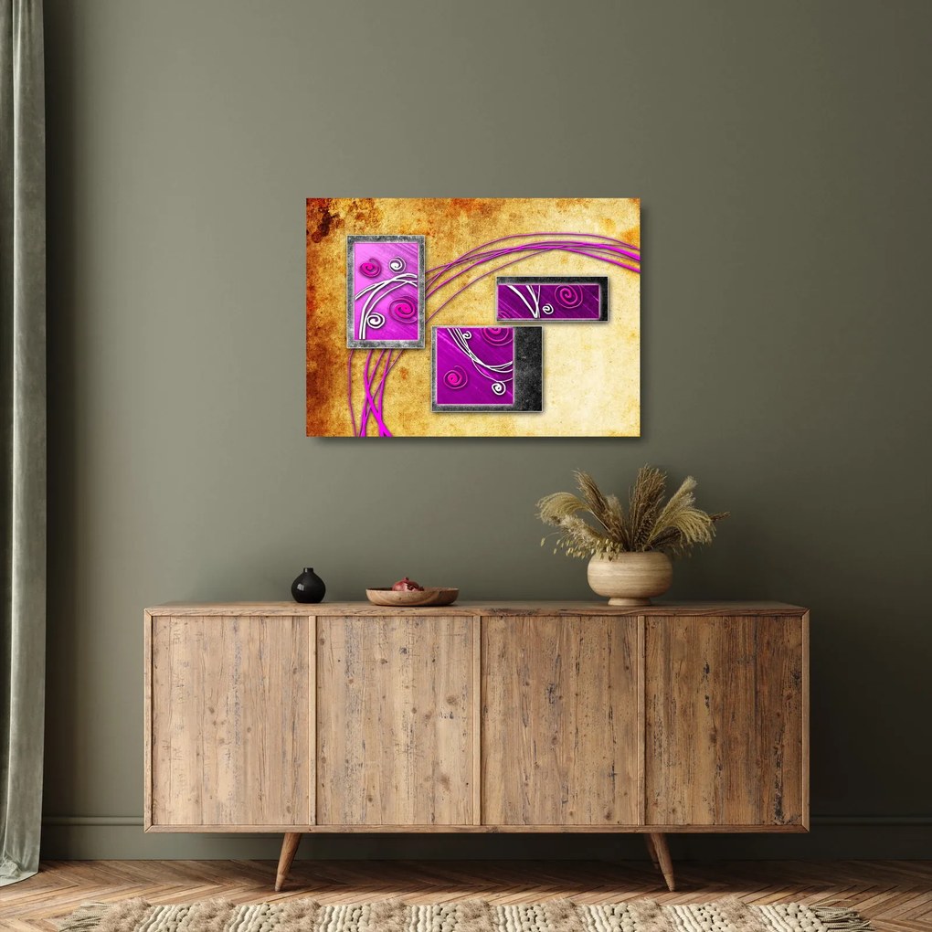 Tablou pe sticlă abstracție (70x50 cm)