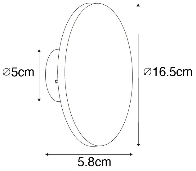 Lampă de perete modernă pentru exterior maro ruginiu, cu LED IP54 - Skyf
