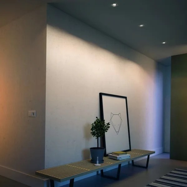 Philips 50193/31/PN - Set 3x spoturi LED RGBW încastrate, dimmabile, 1x GU10/4,8W/230V, alb + telecomandă