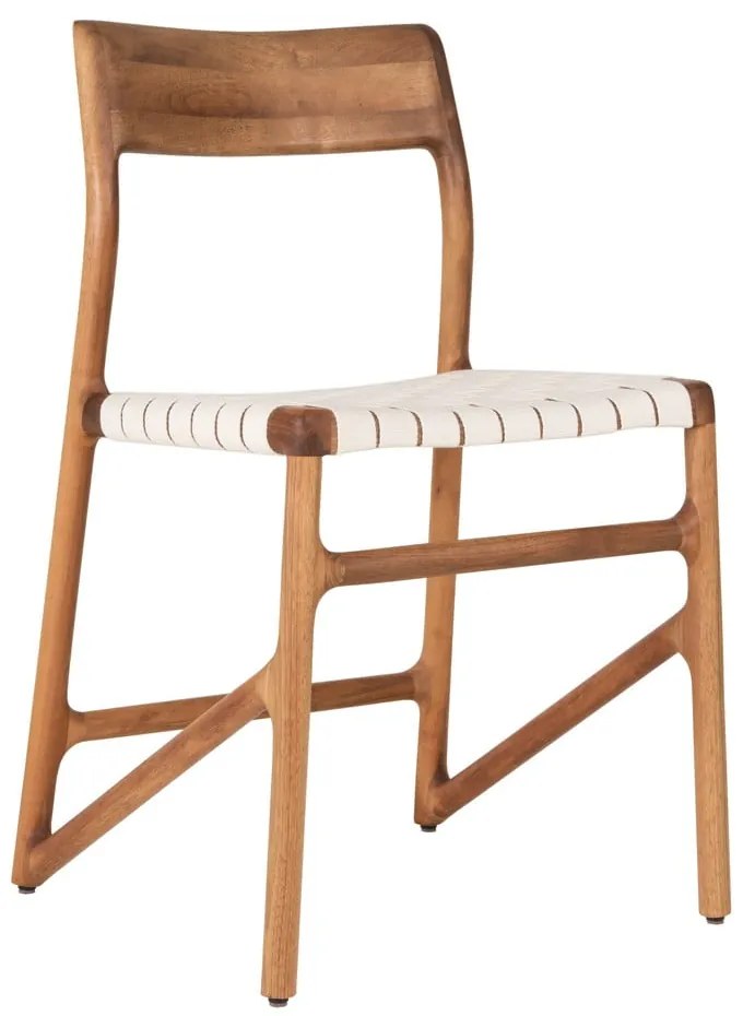 Scaun de dining alb/maro Fawn – Gazzda