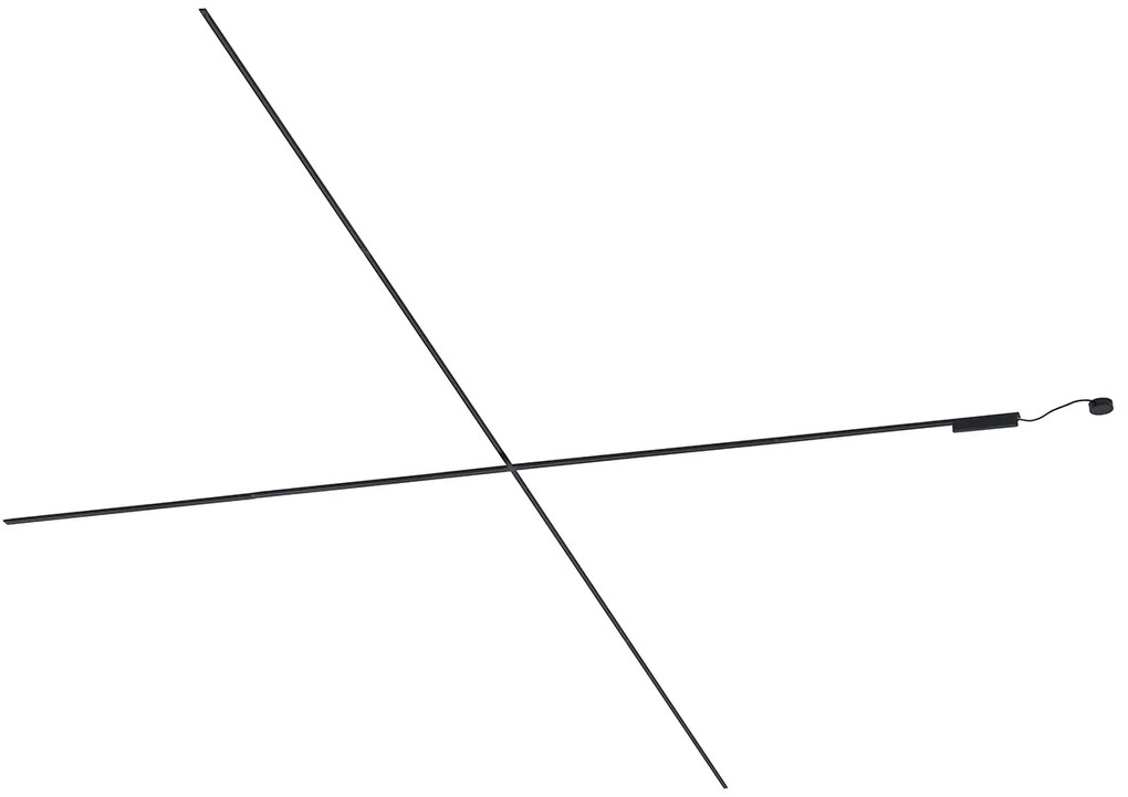 Modern railsysteem zwart 1-fase 800 cm - Magnetic