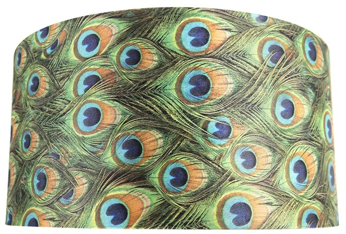 Abajur din catifea cu design de păun 50/50/25 cu interior auriu