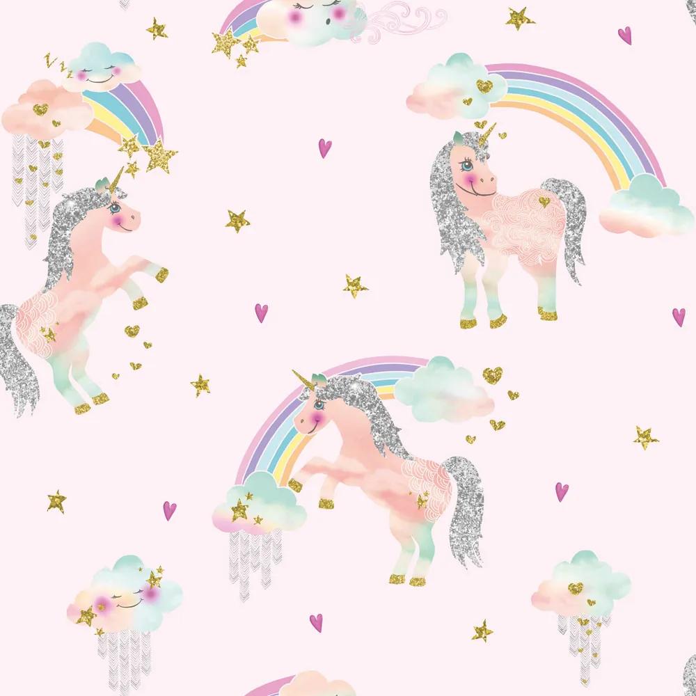 Arthouse Tapet - Rainbow Unicorn Rainbow Unicorn Pink