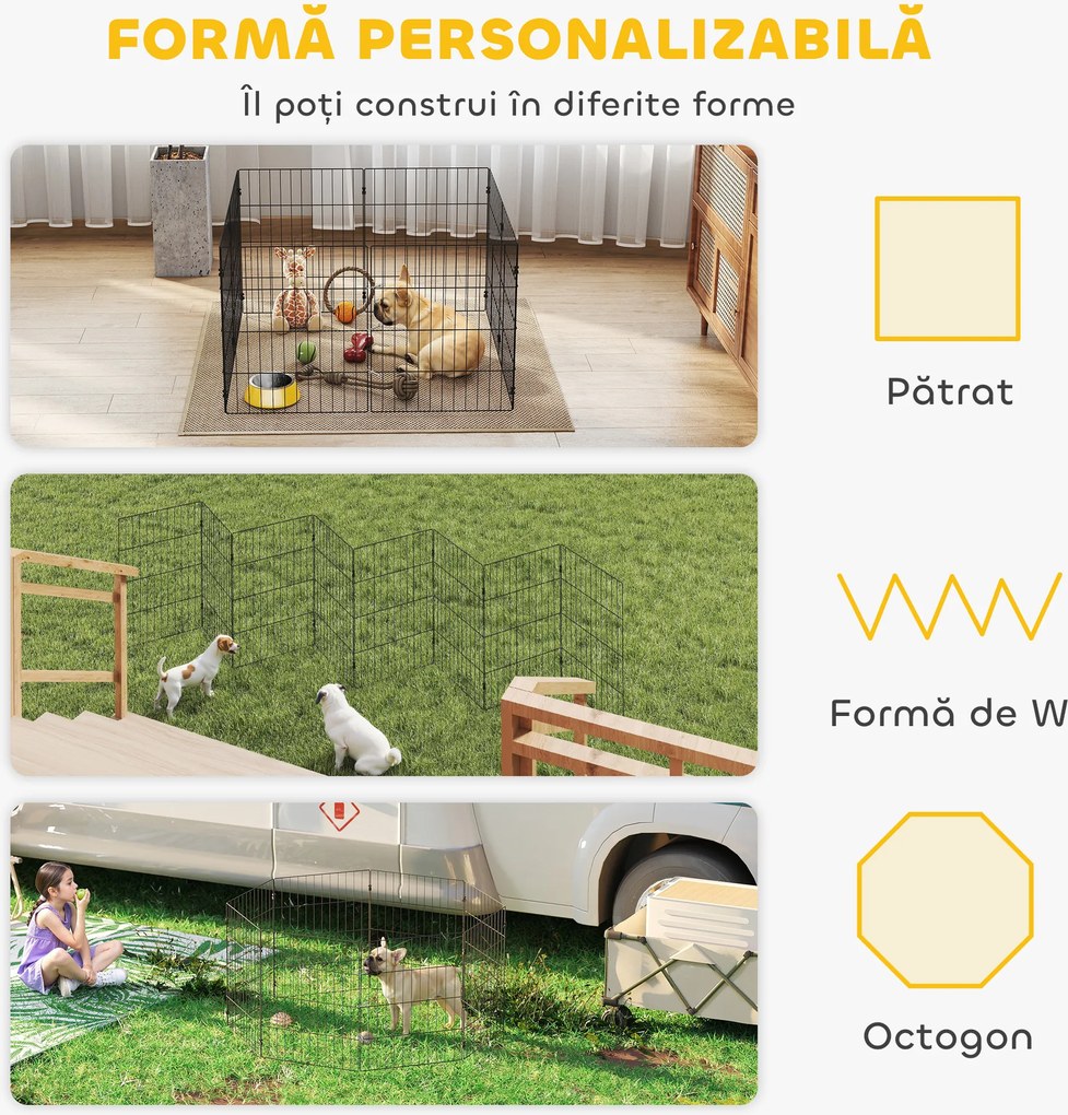 PawHut Țarc pentru Câini și Pui, Spațiu de Joacă | Aosom Romania