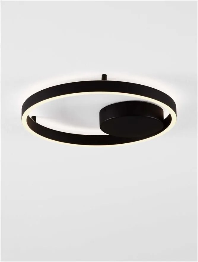 Lustra LED aplicata design modern minimalist HEDRA D-40cm negru