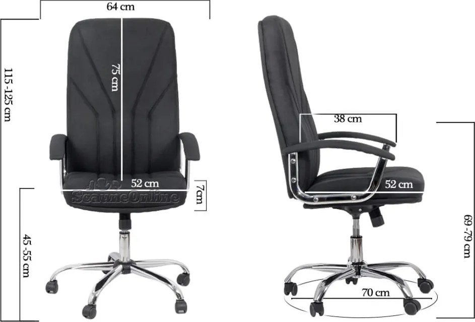 Scaun birou OFF 710 negru