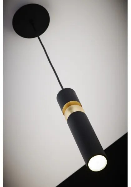 Lustră pe cablu Jupiter 2003 ALAS 1xGU10/10W/230V negru/auriu