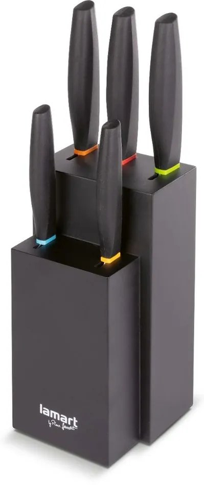 Lamart LT2158 set de cuțite în bloc Color, 5bucăți