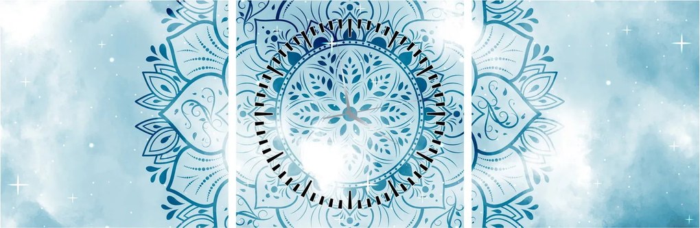 Tablou - Mandala cerească (cu ceas) (90x30 cm)