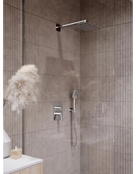 Set de duș cu baterie ascunsă Novaservis METALIA ECO crom lucios