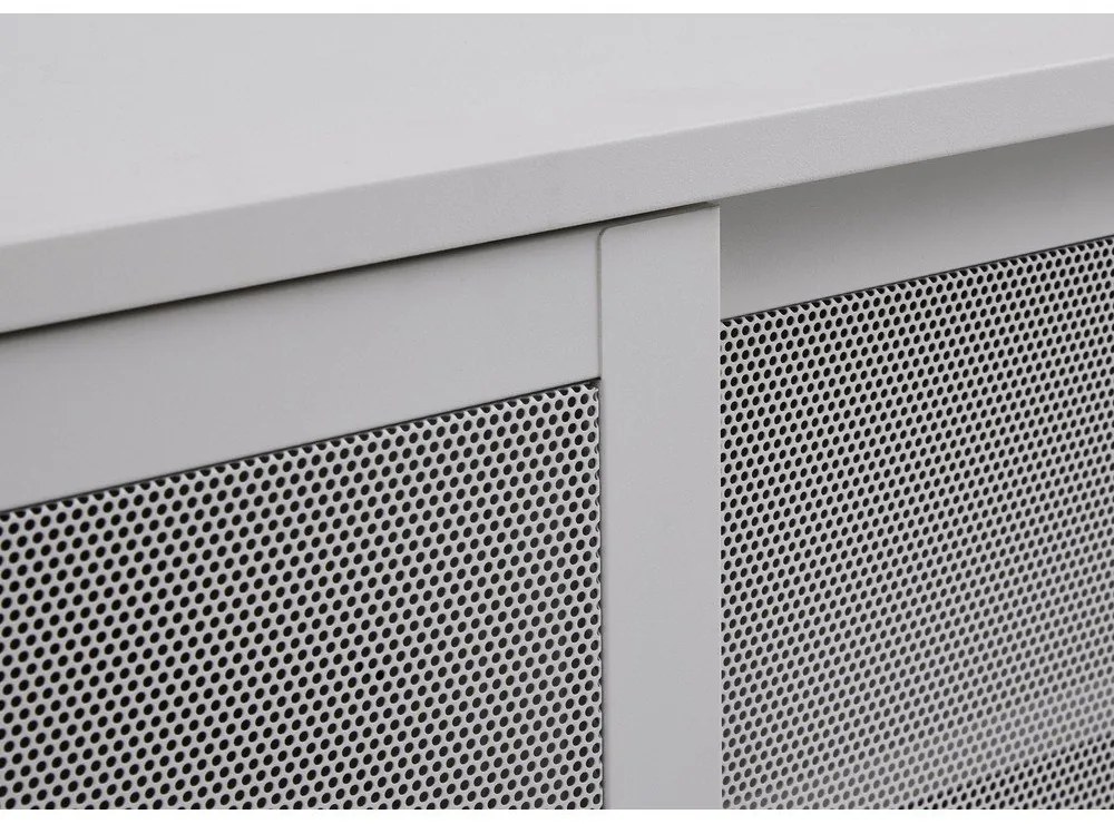 Comodă TV gri din metal 160x55x45 cm Veep – Unique Furniture