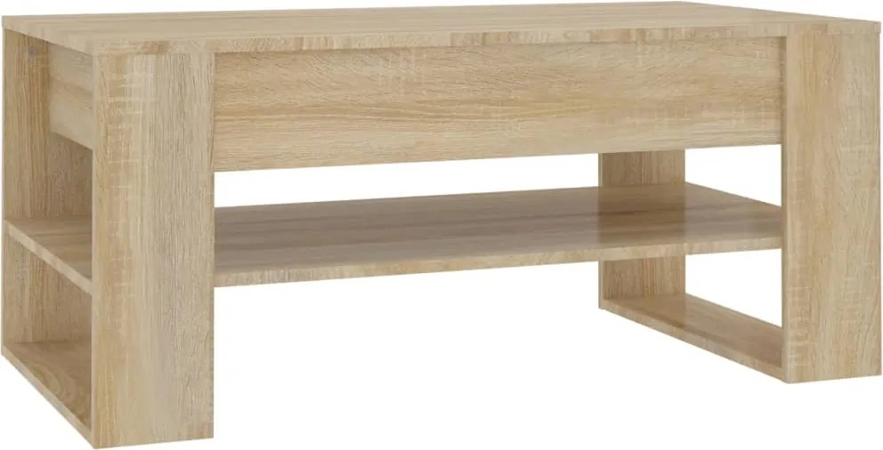 vidaXL Măsuță de cafea, stejar Sonoma, 102x55x45 cm, lemn prelucrat