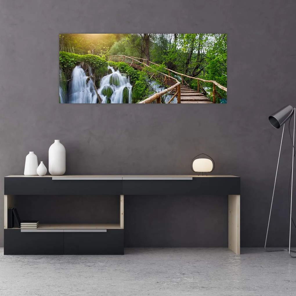 Tablou - Lacurile Plitvice (120x50 cm)