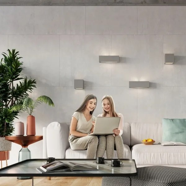 Sollux SL.0871 - LEO lampa de perete 1xE27/60W/230V gri