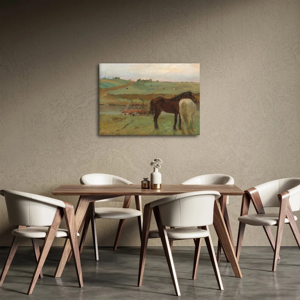 Tablou - Edgar Degas, Horses in a Meadow, reproducere (70x50 cm)