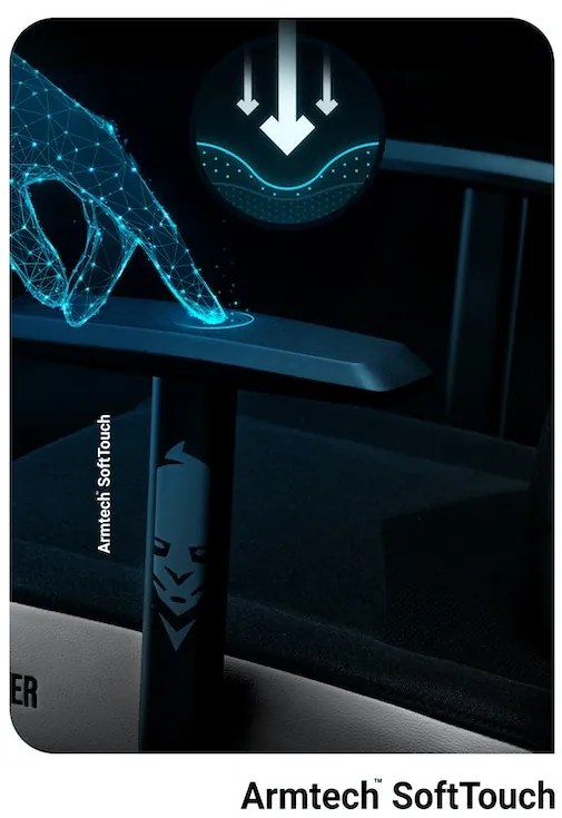Scaun De Gaming Din Material Diablo X-Gamer: SNOW WHITE Diablochairs