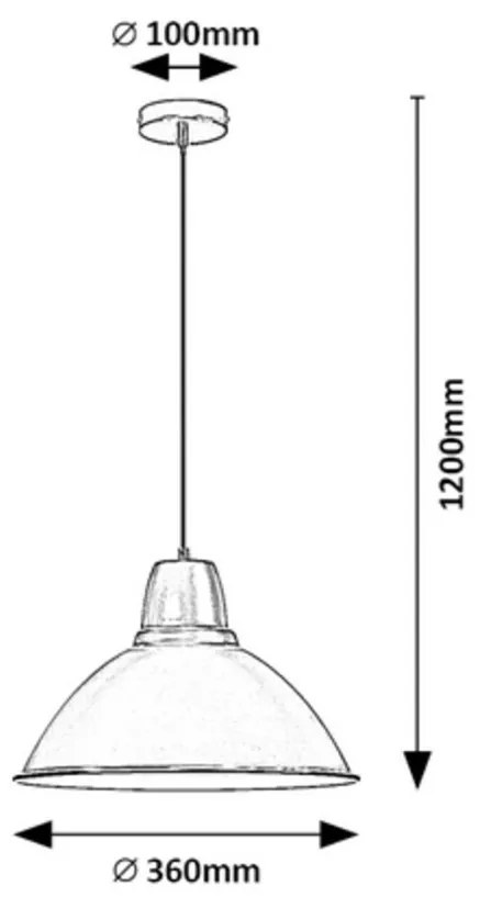 Lampă suspendată Rabalux 72014 Wilbour, alb