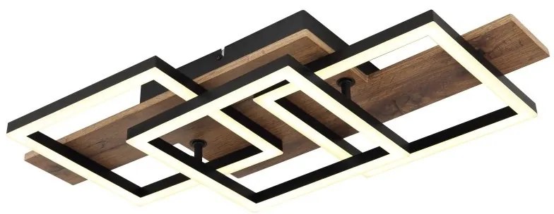 Plafoniera LED design slim JEFFRY aspect lemn 67350-24 GL