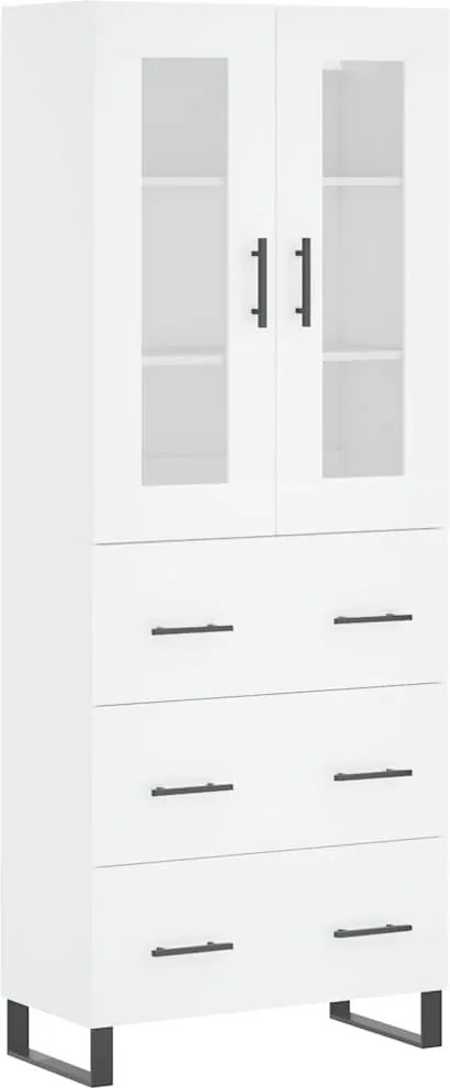 vidaXL Dulap înalt, alb, 69,5x34x180 cm, lemn compozit