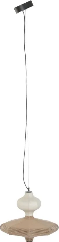 Lustră suspendată din hârtie și oțel, natur, 40,6 x 50 cm, „Senlis”