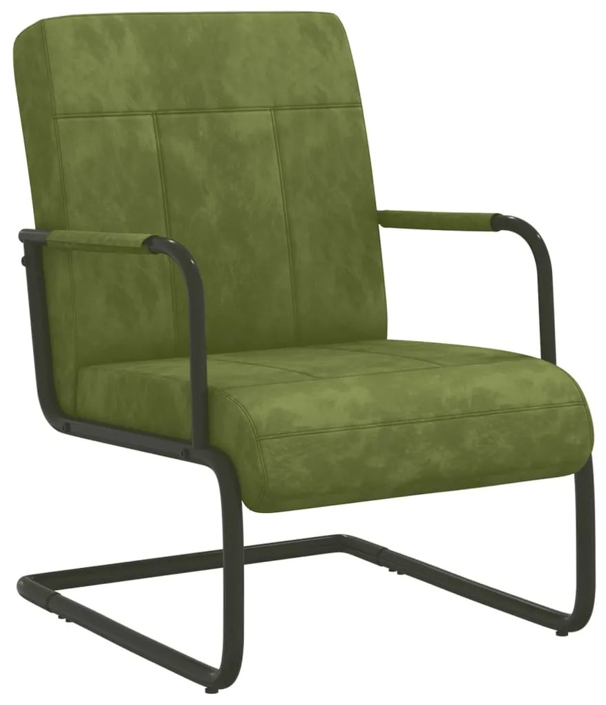 325791 vidaXL Scaun tip consolă, verde deschis, catifea