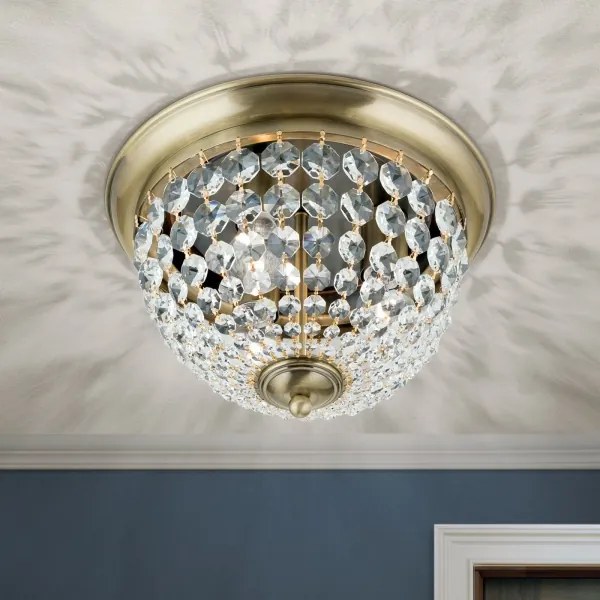 Plafonieră de cristal Orion DLU 1840/35 PLAFOND 3xE27/40W/230V d. 35 cm bronz