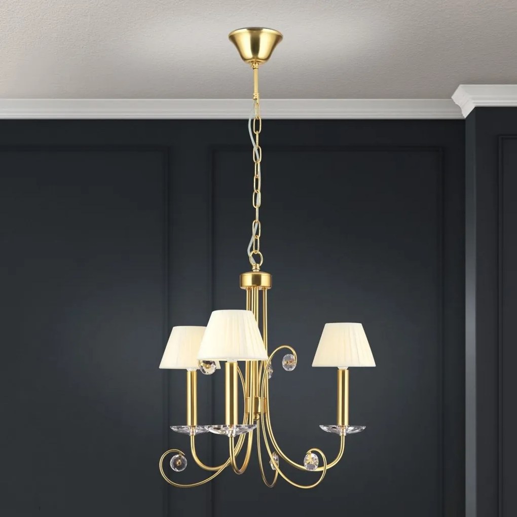 Candelabru stil clasic cu cristal K9 ARIANE 3L auriu