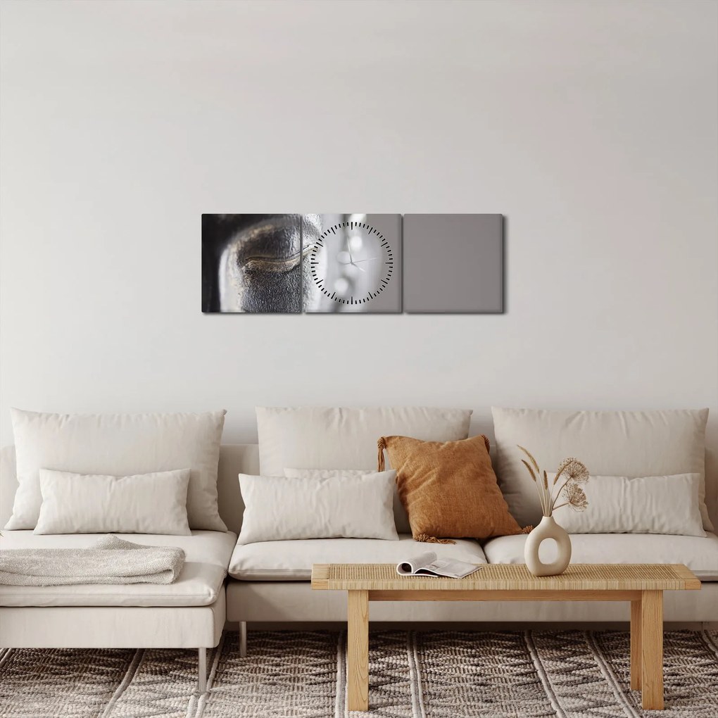 Tablou - Statuia lui Buddha (cu ceas) (90x30 cm)