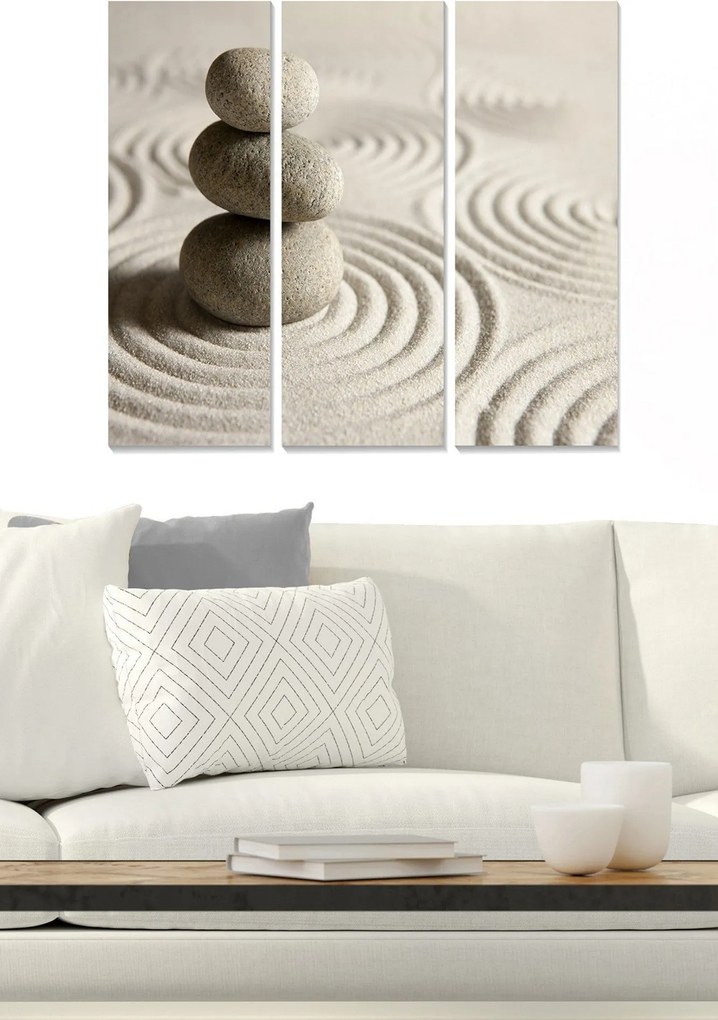 Set 3 tablouri MDF104776397, bej, 20x50 cm