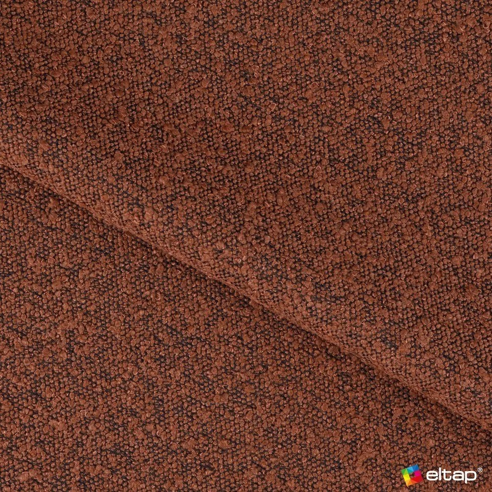 Pat matrimonial teracotă tapițat cu spațiu de depozitare cu somieră 140x200 cm Pointt – ELTAP