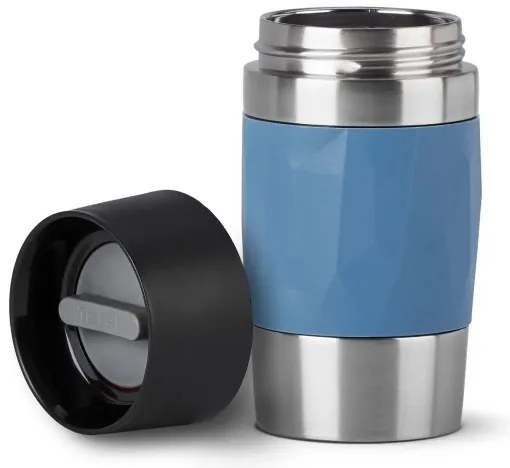 Cană termos Tefal 300 ml COMPACT MUG oțel inoxidabil/albastru