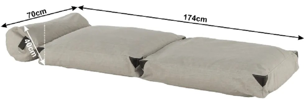 Scaun rabatabil cusuport pt. picioare, gri deschis, VESPER