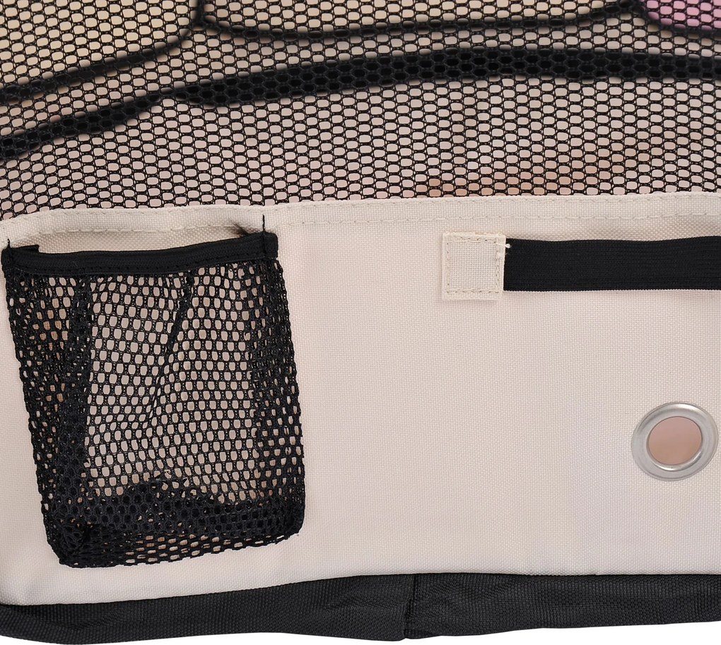 PawHut Parc pliabil pentru câini și pisici, țarc portabil pentru animale mici, impermeabil din țesătură Oxford Ø90x41 cm Roz | Aosom Romania