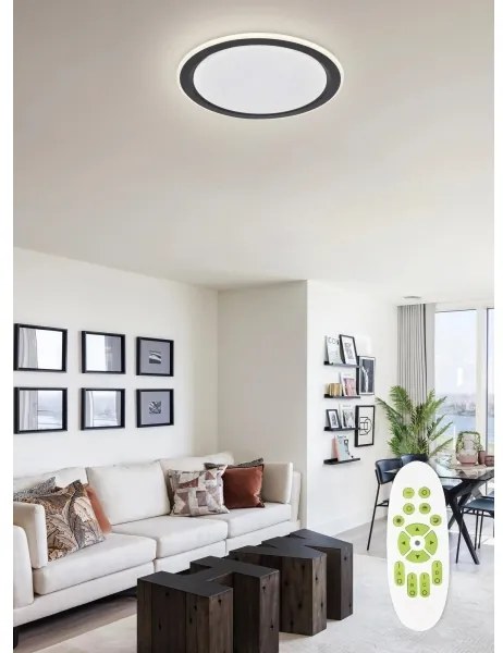 Plafonieră LED dimabilă LED/60W/230V neagră Top Light + telecomandă