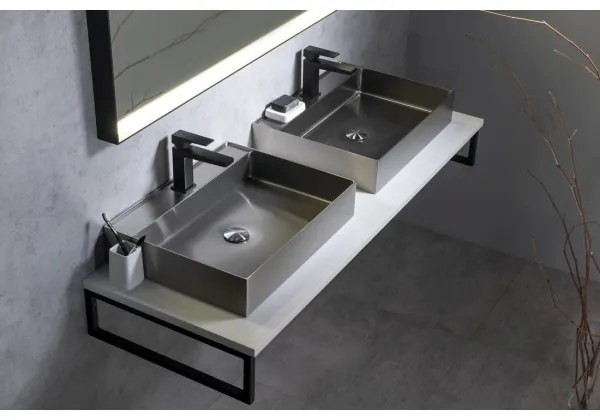 Sapho - Chiuvetă pentru blat AURUM 55 x 42 cm, inox periat