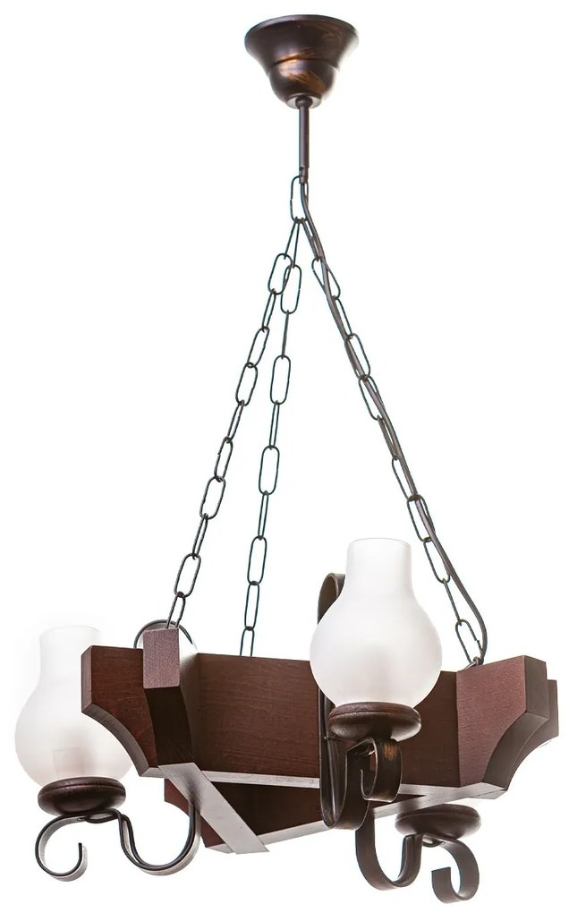 Candelabru rustic fabricat manual din lemn dim.40x40cm, 3 brate Queen WOOD-QU-SP3