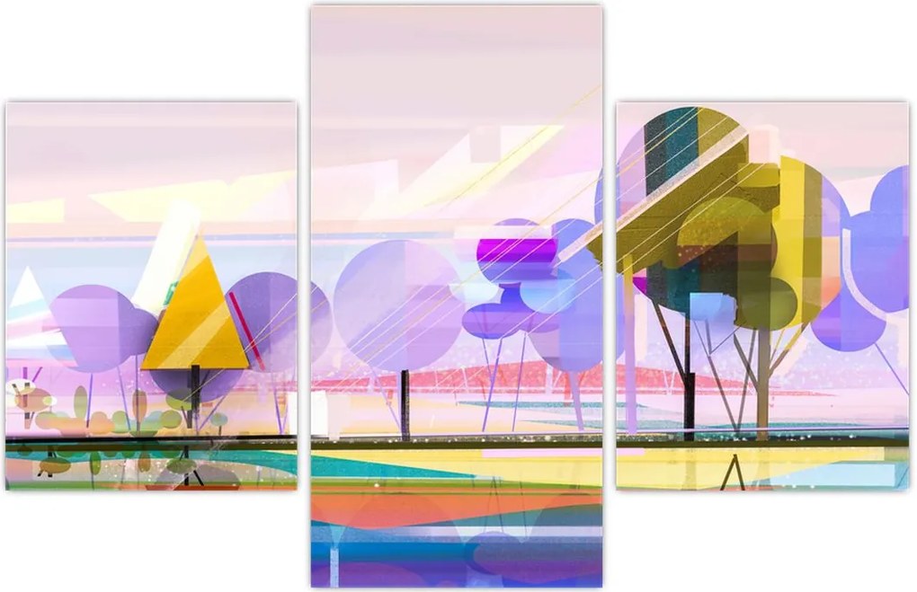 Tablou - Peisaj, abstracție (90x60 cm)