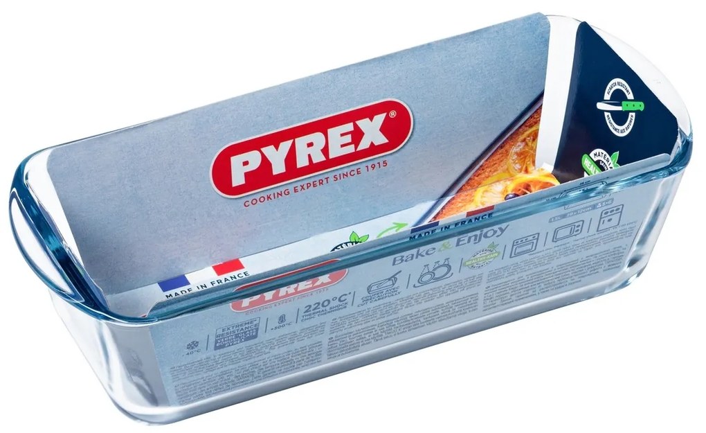 Pyrex Formă de sticlă pentru pâine bisericească1,5 l, 28 x 12 x 8 cm
