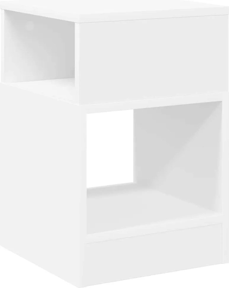 vidaXL Masă laterală Alb 30,5 x 30 x 45 cm Lemn compozit