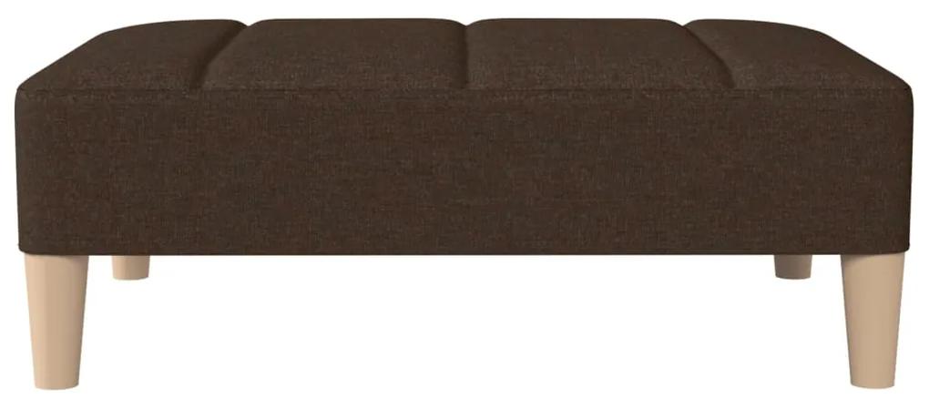Canapea extensibila 2 locuri,taburet2 perne,textil,maro inchis Maro inchis, Cu scaunel pentru picioare