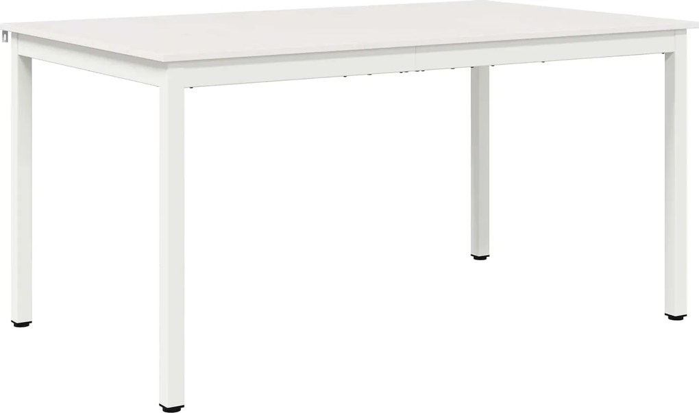 vidaXL Masă de dining Alb 150 x 90 x 75 cm Lemn de pin masiv