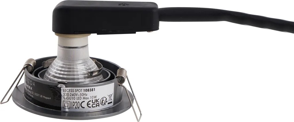 Spot modern integrat, metal gri-antracit, GU10, rotund, 50 mm, orientabil - Chuck